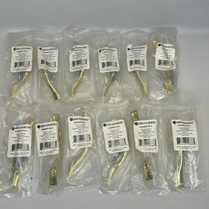 Brainerd P30090V 3-Inch Square Foot Cabinet Handle Pull Lot of 12 Polished Brass